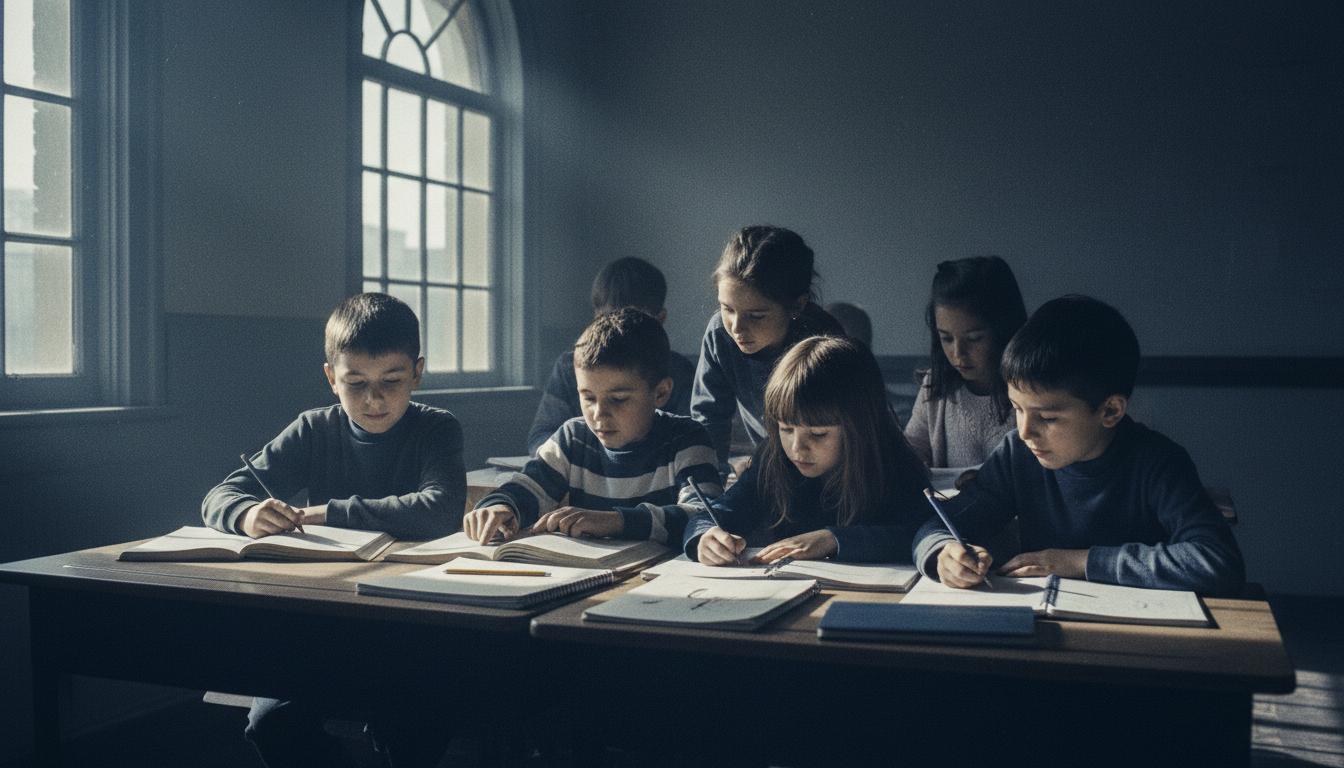 Children studying